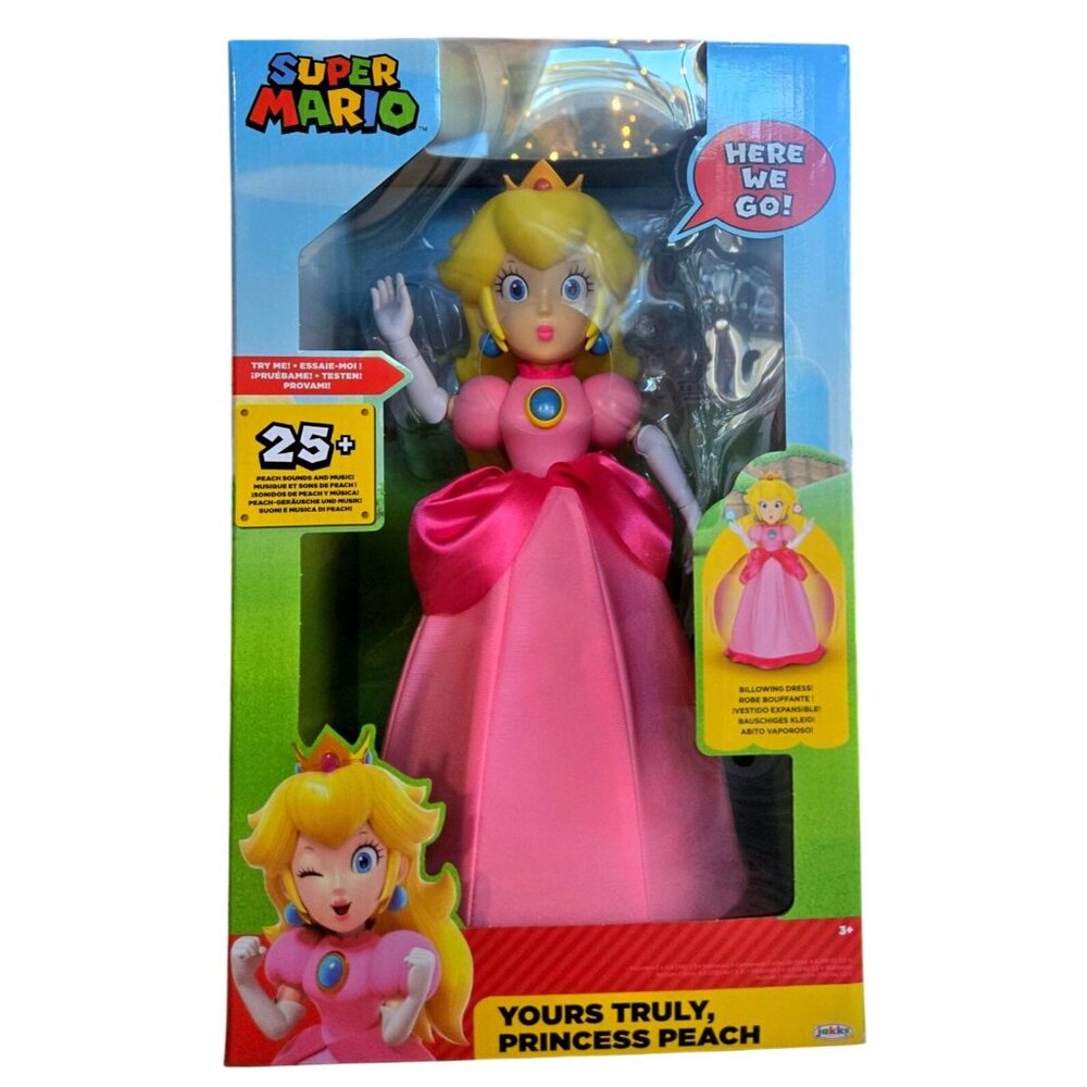 Super Mario Princess Peach Interactive Doll Here We Go!  Sound & Motion Age 3+